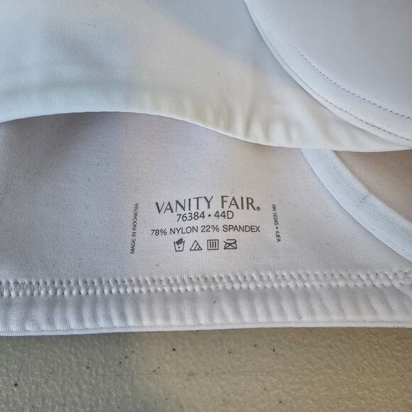 Vanity Fair Full Figure Bra Women's 44D White Front Closure - Picture 3 of 14